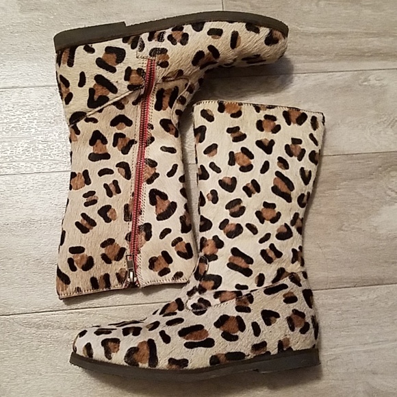 mini boden leopard boots
